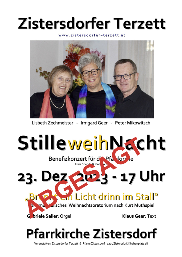 STILLEweihNACHT 2023   Absage