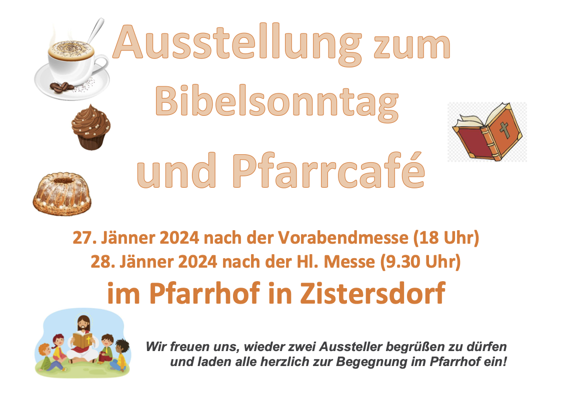 Plakat Bibelsonntag und Pfarrcafe