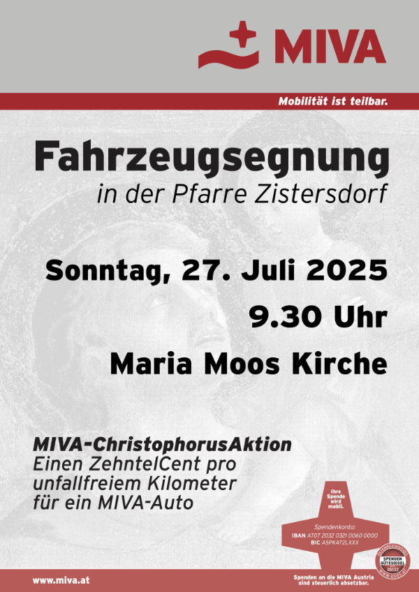 20250727 Plakat Fahrzeugsegnung MIVA